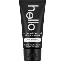 Hello Activated Charcoal Epic Whitening Fluoride Free Toothpaste 82 ml