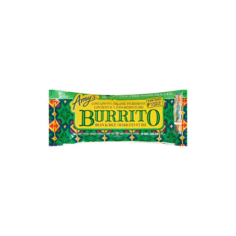 Amy's Gluten Free Beans & Rice Burrito 156 g