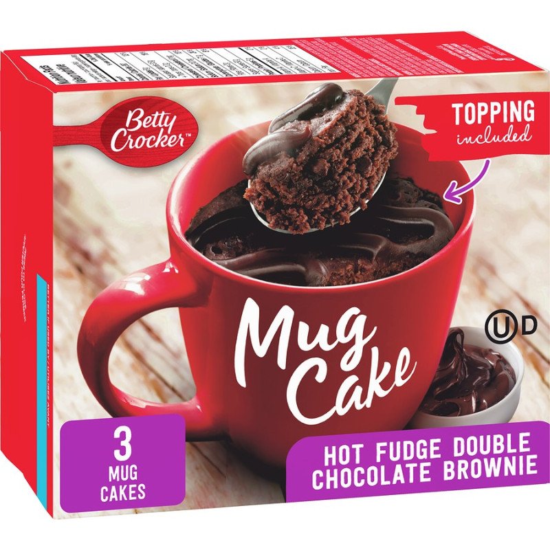 Betty Crocker Mug Cake Hot Fudge Double Chocolate Brownie with Fudge Topping 294 g