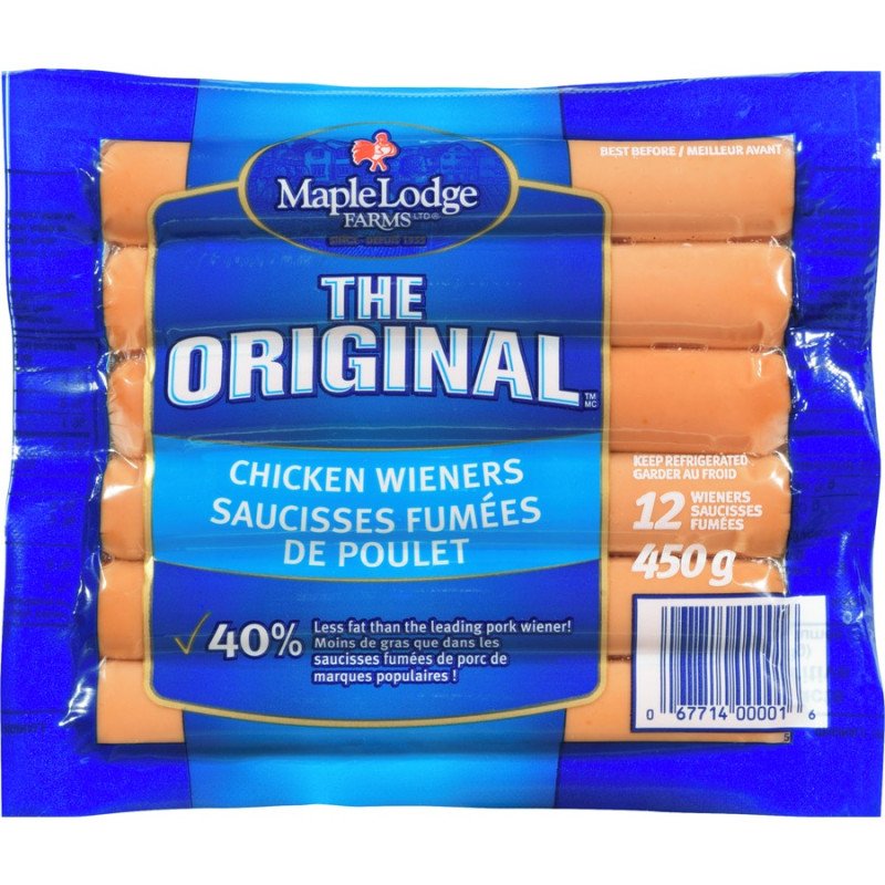 Maple Lodge Farms Original Chicken Wieners 450 g