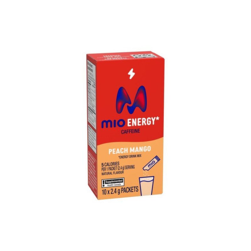 MiO Energy Caffeine Peach Mango Drink Mix 10 x 2.4 g