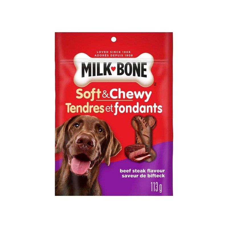 Milk Bone Soft & Chewy Dog Treats Beef Steak 113 g