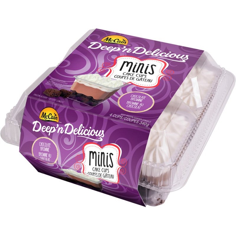 McCain Deep n Delicious Mini Cake Cups Chocolate Brownie 340 g