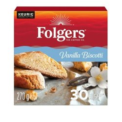 Folgers Vanilla Biscotti Coffee K-Cups 30's