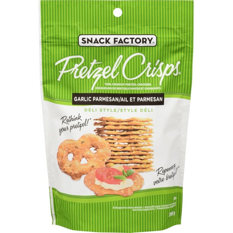 Snack Factory Pretzel Crisps Garlic Parmesan 200 g