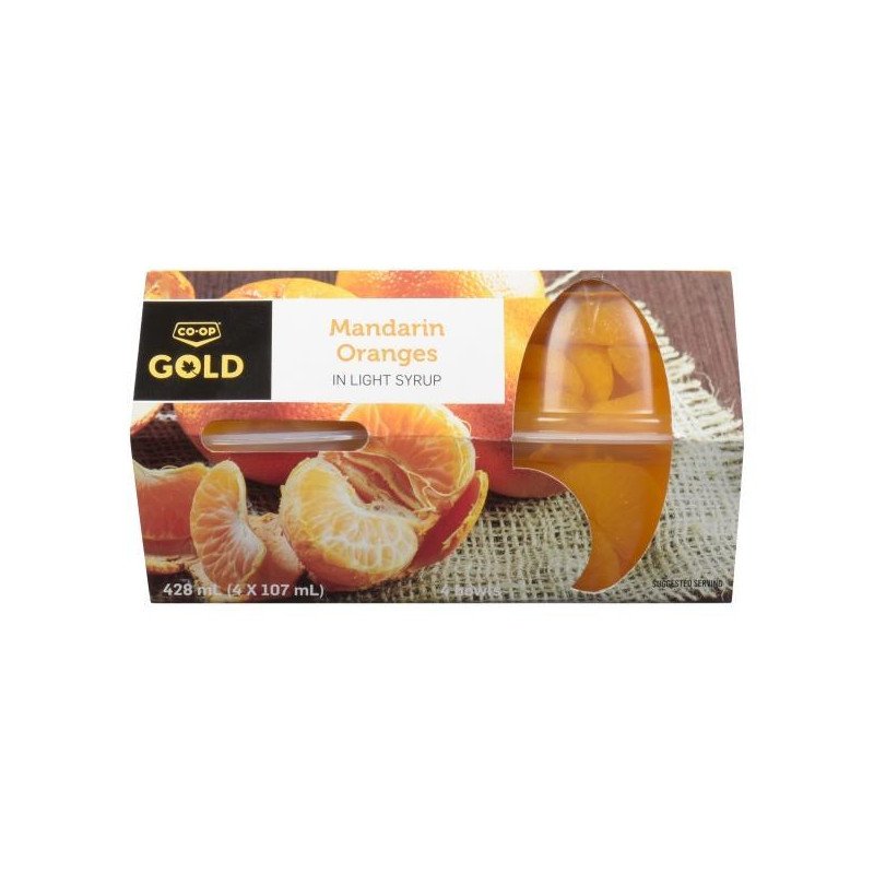 Co-op Gold Mandarin Oranges in Light Syrup 4 x 107 ml