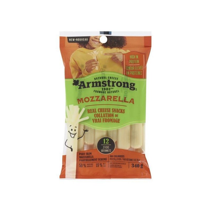 Armstrong Part Skim Mozzarella Cheese Strings 340 g