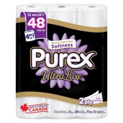 Purex UltraLuxe Bathroom Tissue Mega 12/48