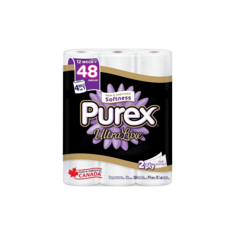 Purex UltraLuxe Bathroom Tissue Mega 12/48