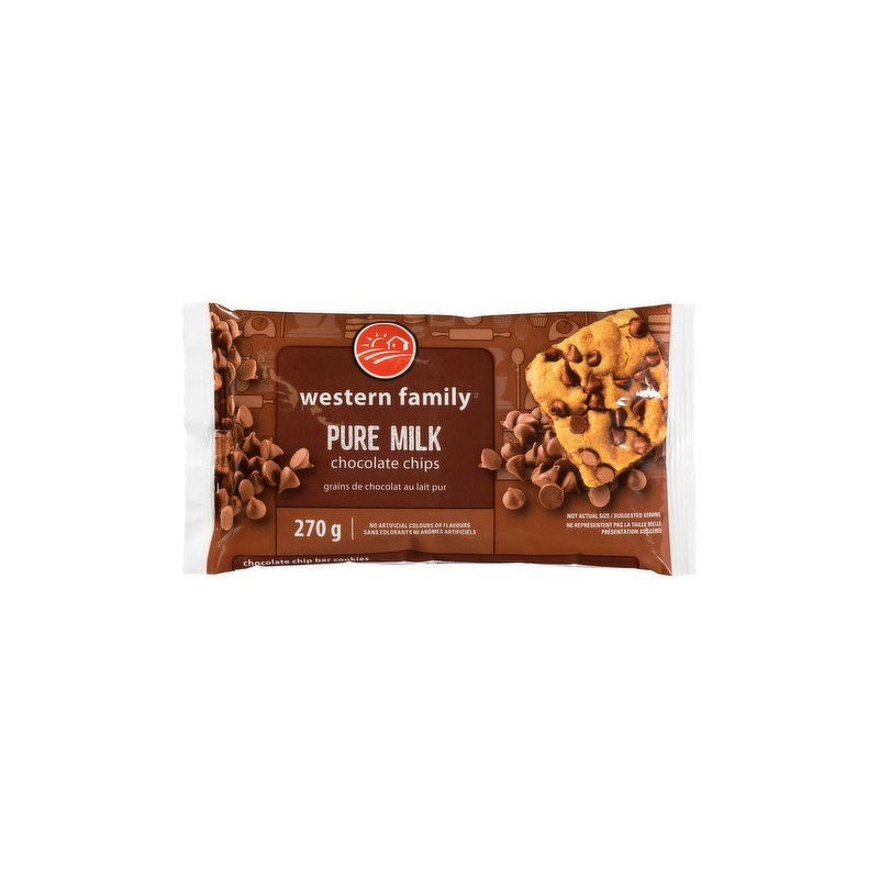 Western Family Pure Milk Chocolate Chips 270 g