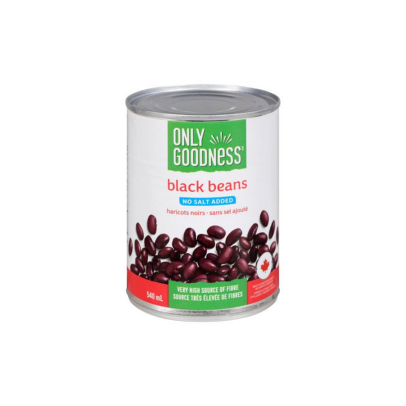 Only Goodness Black Beans No Salt Added 540 ml