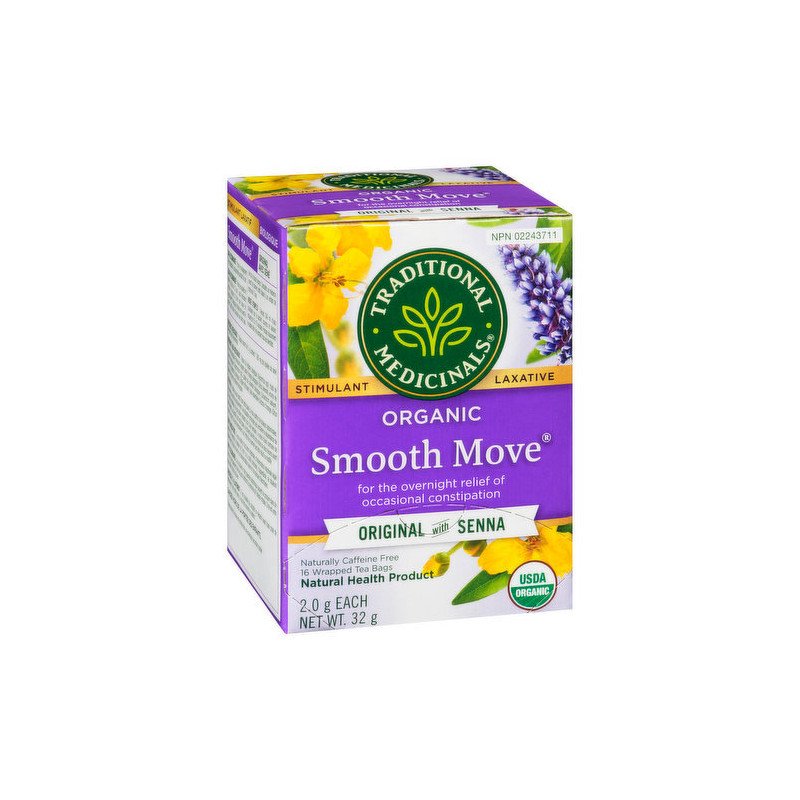 Traditional Medicinals Organic Smooth Move Original Stimulant Laxative Tea 16’s