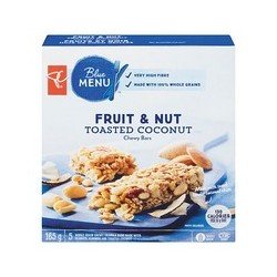 PC Blue Menu Chewy Bars Fruit & Nut Toasted Coconut 165 g