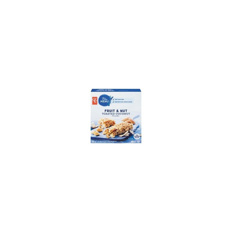 PC Blue Menu Chewy Bars Fruit & Nut Toasted Coconut 165 g