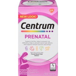 Centrum Prenatal with Folic Acid Complete Multivitamin 100’s