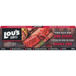 Lou's BBQ Company Sous Vide Fully Cooked Pork Back Ribs in BBQ Sauce 680 g