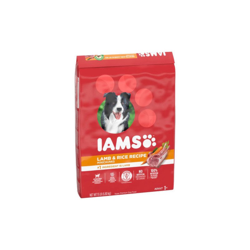 Iams Proactive Health Dog Food Lamb & Rice Minichunks 6.8 kg