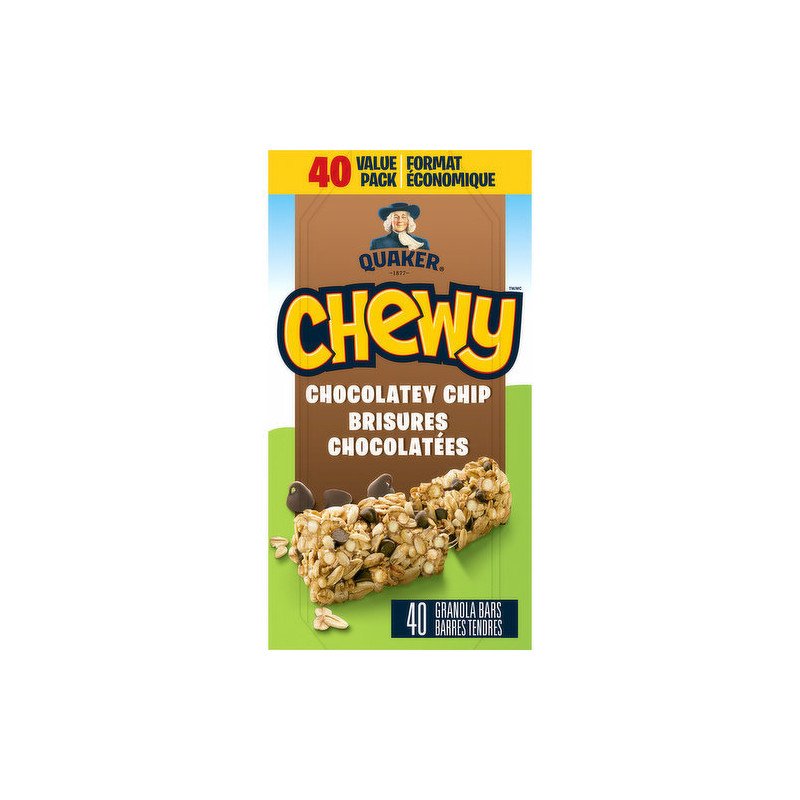 Quaker Chewy Chocolate Chip Granola Bars 40's