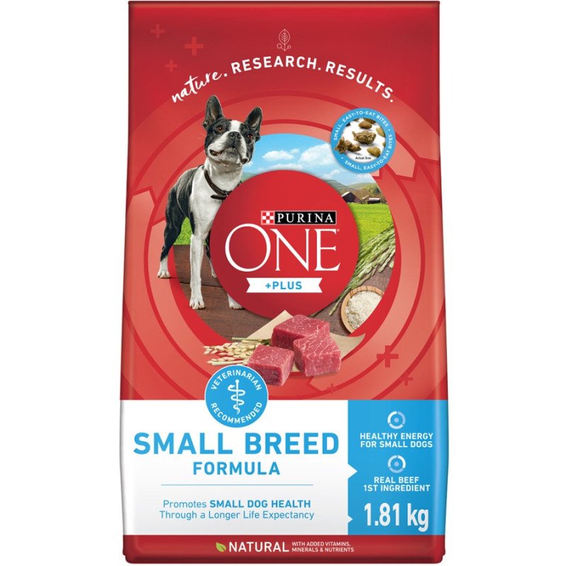 Purina One Smartblend Small Breed Dog Food Real Beef 1.81 kg