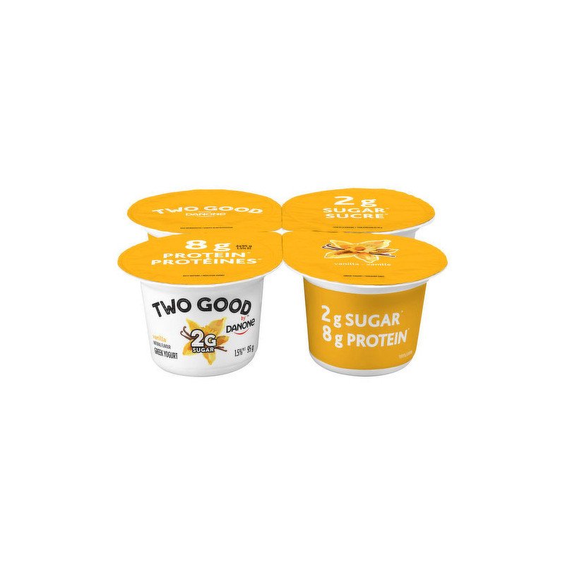 Danone Two Good Low Sugar Greek Yogurt Vanilla 4 x 95 g