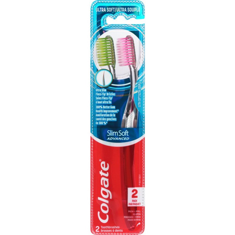Colgate Slim Soft Toothbrush Value Pack Ultra Soft 2's