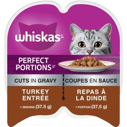 Whiskas Perfect Portions Cuts in Gravy Turkey Entree 2 x 37.5 g