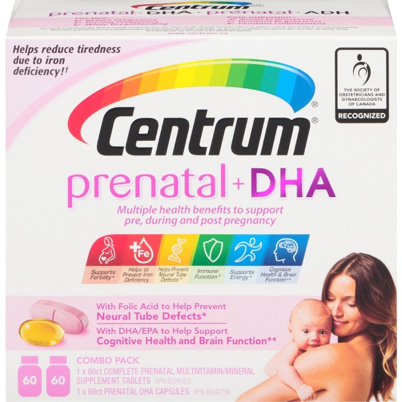 Centrum Prenatal + DHA Combo Pack 60 + 60's