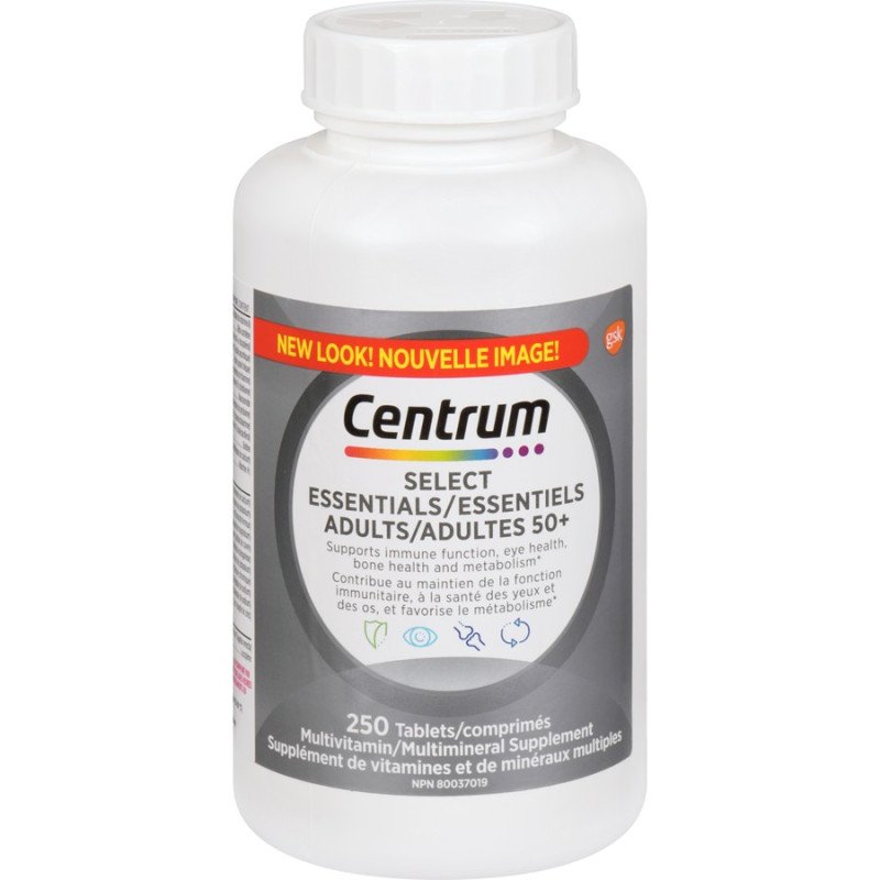 Centrum Select Essentials Multivitamin Adults 50+ 250's