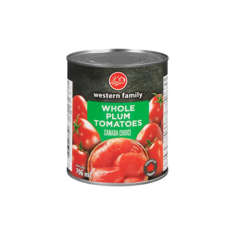 Western Family Whole Plum Tomatoes 796 ml