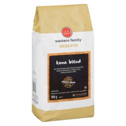 Western Family Grab N’Go Kona Blend Whole Bean Coffee 900 g