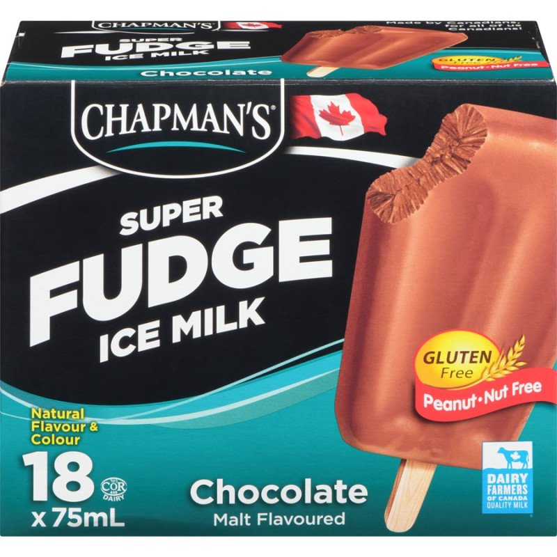 Chapman's Super Fudge Ice Milk Bars Chocolate Malt 18 x 75 ml