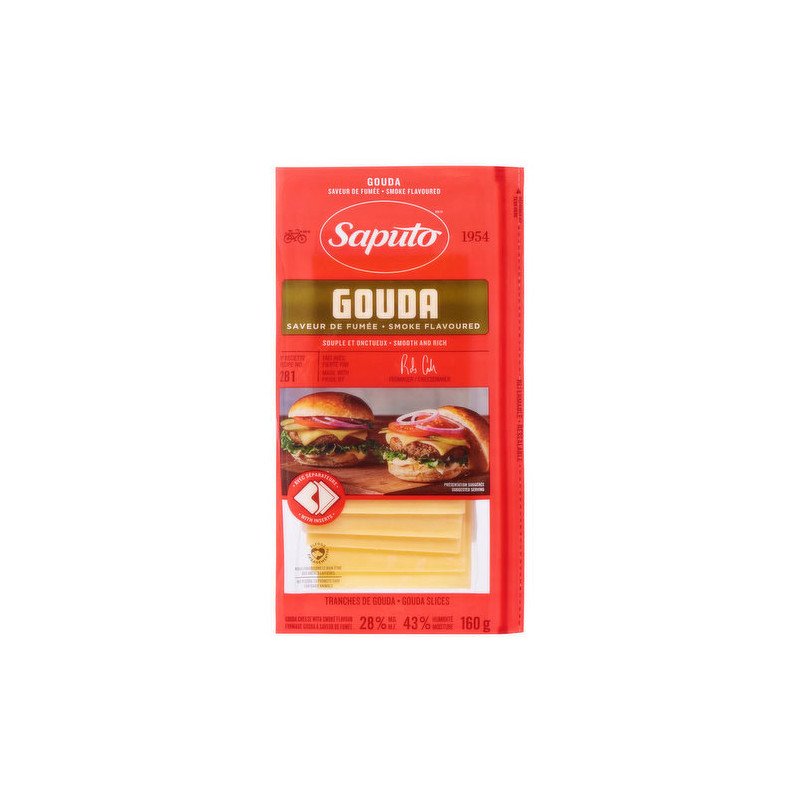 Saputo Cheese Slices Smoked Gouda 160 g