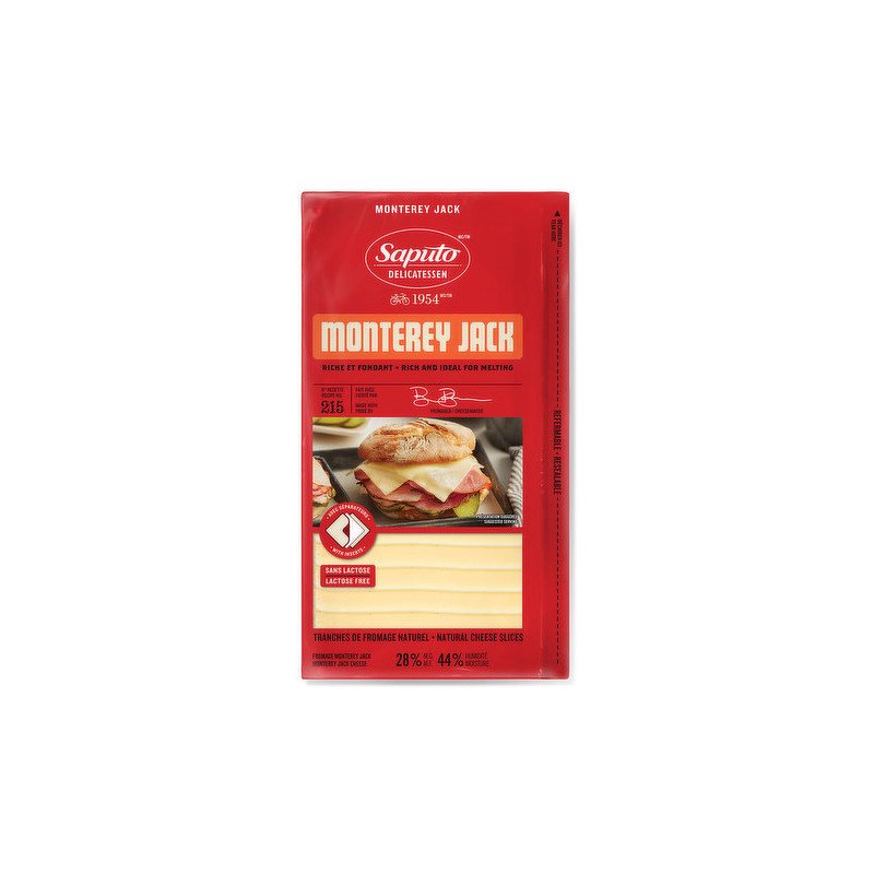 Saputo Cheese Slices Monterey Jack 180 g