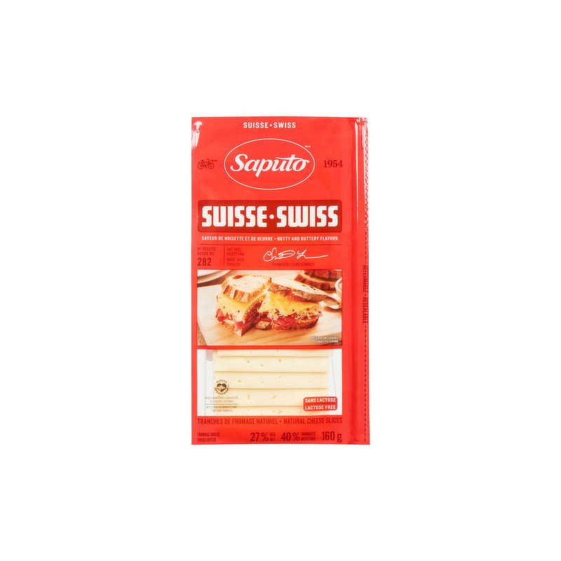 Saputo Cheese Slices Swiss 160 g