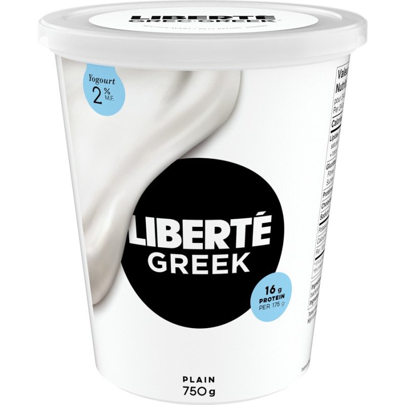 Liberte Greek Yogurt Plain 2% 750 g