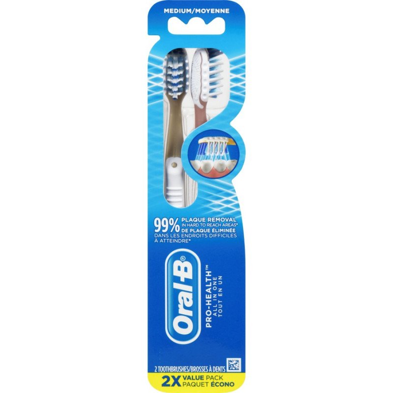 Oral B Pro-Health All In One Toothbrush Medium 2's