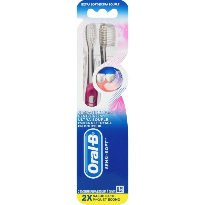 Oral B Sensi-Soft Manual Toothbrush Ultra Soft 2's