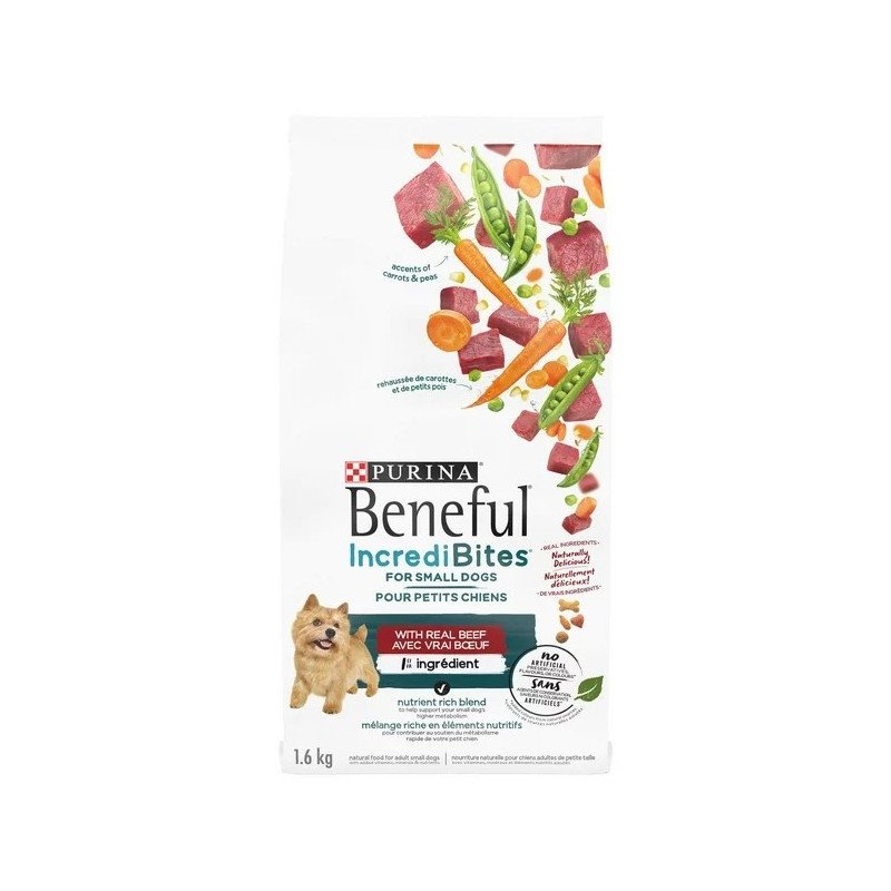 Purina Beneful IncrediBites Dog Food Grilled Sirloin Steak for Small Dogs 1.6 kg