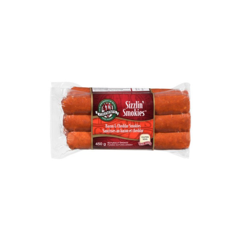 Grimm's Sizzlin' Cheddar with Bacon Smokies 450 g