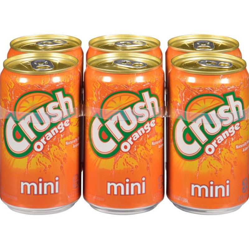 Orange Crush Mini Cans 6 x 222 ml