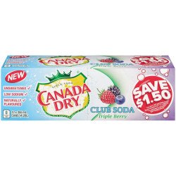 Canada Dry Club Soda Triple Berry 12 x 355 ml