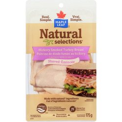 Maple Leaf Natural Selections Shaved Hickory Smoked Turkey Breast 175 g