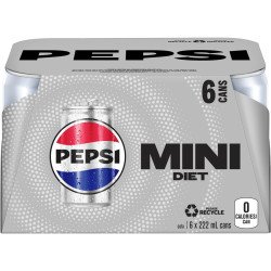 Diet Pepsi Mini Cans 6 x 222 ml