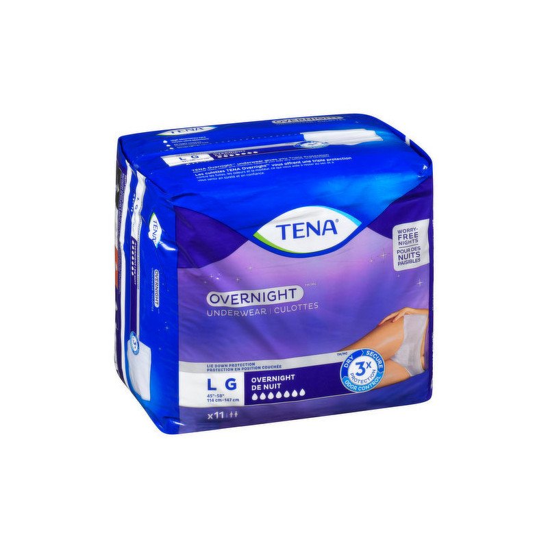 Tena Womens Underwear Overnight L 11's