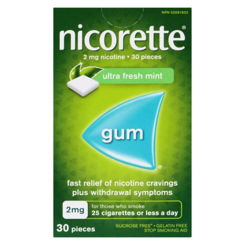 Nicorette Coated Gum 2mg Ultra Fresh Mint 30's