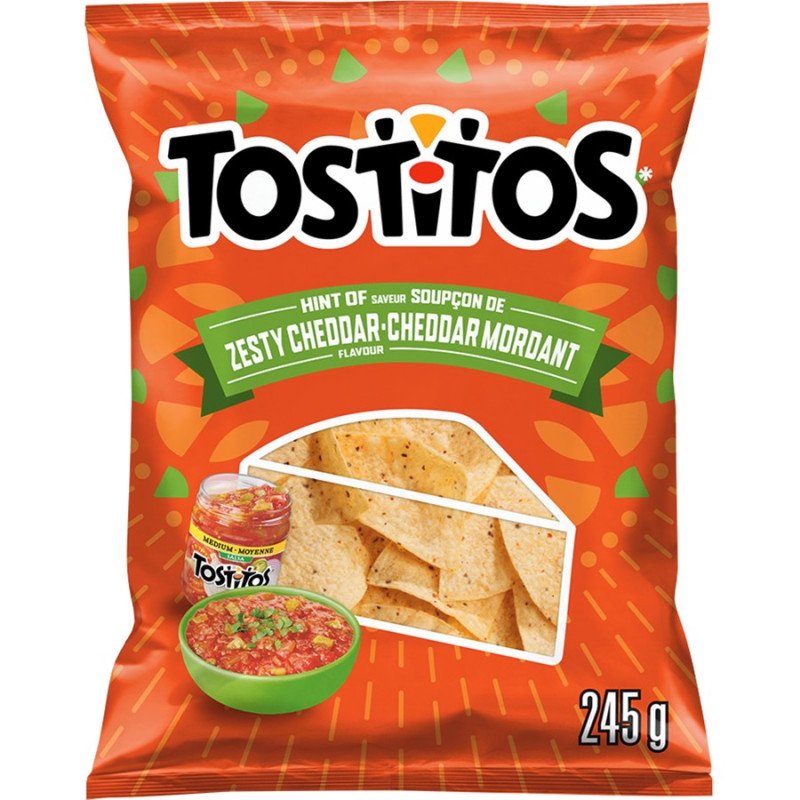 Tostitos Tortilla Chips Hint of Zesty Cheddar 245 g