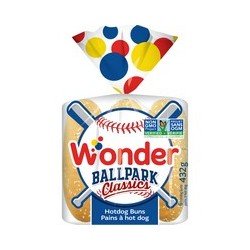 Wonder Ballpark Classics White Hotdog Buns 6's 432 g
