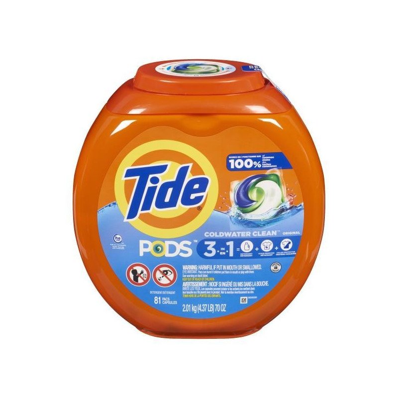 Tide Pods 3-in-1 Laundry Detergent Coldwater Clean 81's
