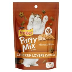 Friskies Party Mix Cat Treats Chicken Lovers Crunch with Real Chicken 170 g