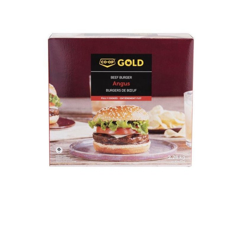 Co-op Gold Fully Cooked Angus Beef Burgers 2.26 kg